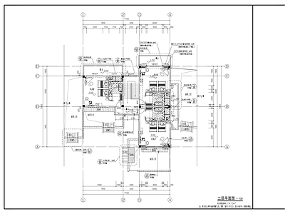 2层中式民宿建筑 施工图