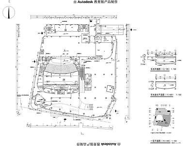 艺术剧院建筑 施工图