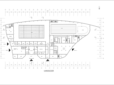 游泳馆建筑 施工图 游泳馆建筑