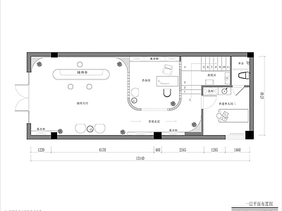 现代美容SPA会所 平面图 施工图