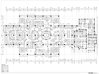 现代时尚自助餐厅中餐厅室内精装修 施工图