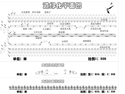 道绿化平面图