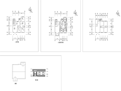 2美丽乡村建筑图  施工图 自建房