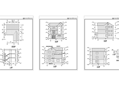 3美丽乡村建筑图  施工图 自建房