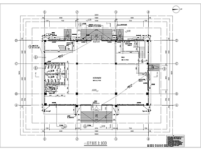 售楼部施工图1000平方米平立 施工图