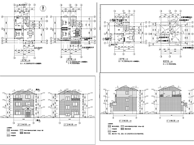 6美丽乡村建筑图 施工图 自建房