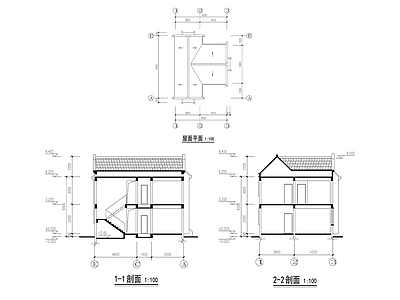 7美丽乡村建筑图  施工图 自建房