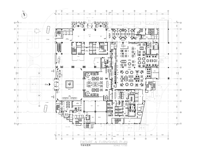 酒店大堂餐饮平面图 施工图