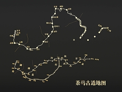 现代茶马古道墙饰 地图 古代地图 丝绸之路地图  异形