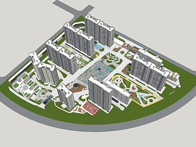 现代小区景观设计 住宅