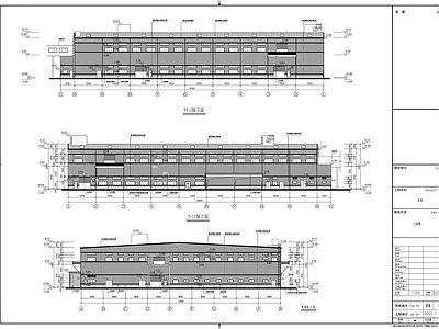 2层现代风格工厂车间设计施工图 工业建筑