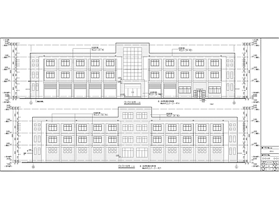 大型工业区消防站建筑施工图 工业建筑