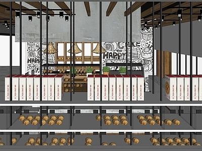 现代甜品面包店