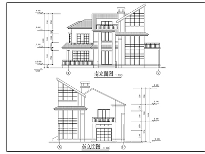 花园别墅建筑 施工图