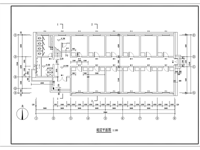 宿舍楼建筑 平面图