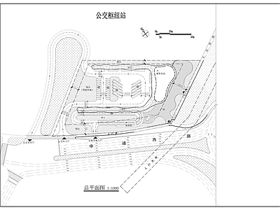公交枢纽站建筑平面图