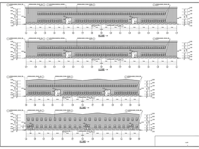 光玻璃幕墙生产厂房建筑 施工图 工业建筑