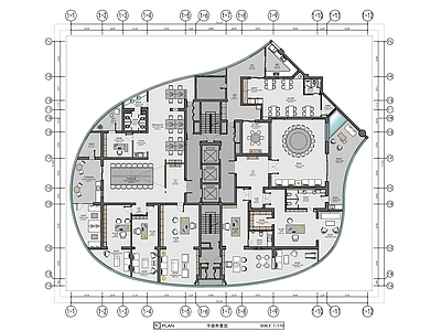 850㎡办公室室内 施工图