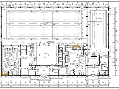 某泳池游泳馆钢构建筑 施工图 游泳馆建筑