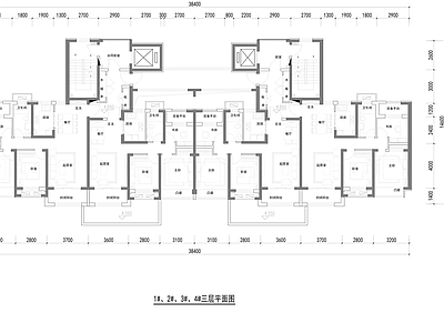 户型 各平面 户型指标 施工图