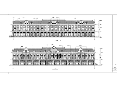 欧式商业街区建筑方案设计 施工图