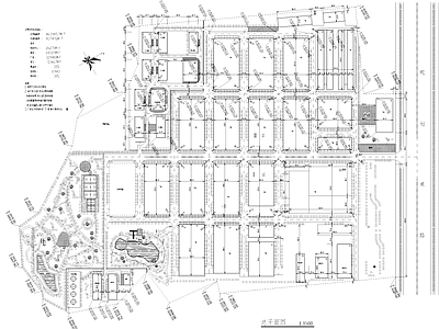 丁类二级防火工业厂区平面  施工图 工业建筑