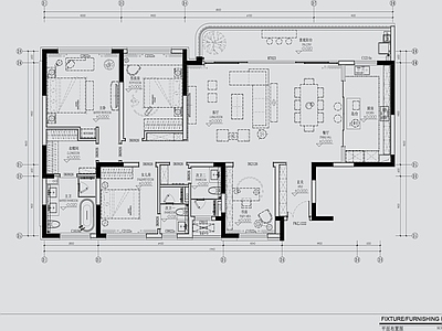 中铁建兰草坝02号地块180户型样板间精装房 施工图