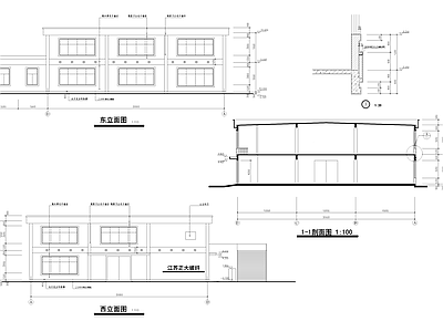 二层框架结构车间厂房工业建筑 施工图