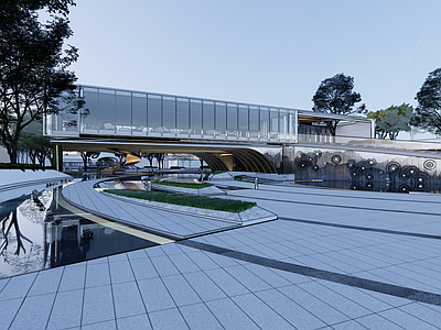 现代展览馆建筑 艺术中心
