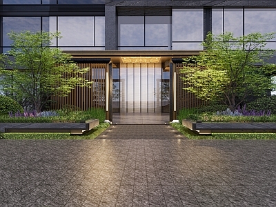现代小区住户单元门