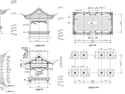 仿古水榭 施工图