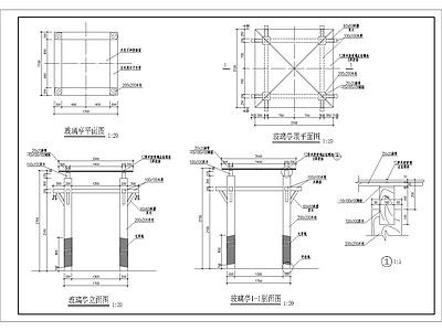 玻璃亭大样 施工图