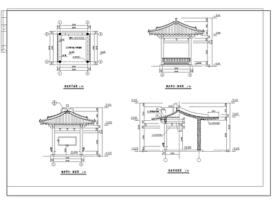 烟波亭景观大样图 施工图