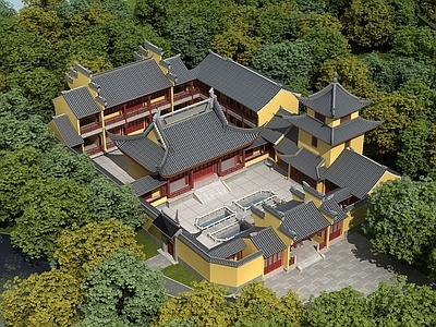 中式寺庙建筑