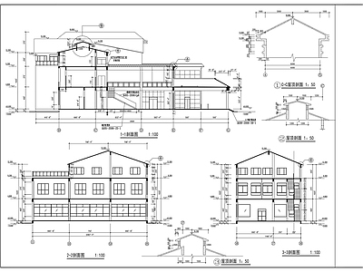 旅游公司三层接待中心建筑 施工图