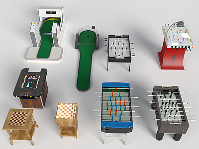现代桌上足球 室内高尔夫 国际象棋 街机