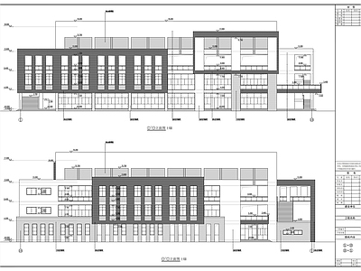 学院三层食堂综合楼建筑 施工图