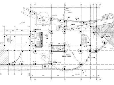 中学弧形实验楼建筑 施工图