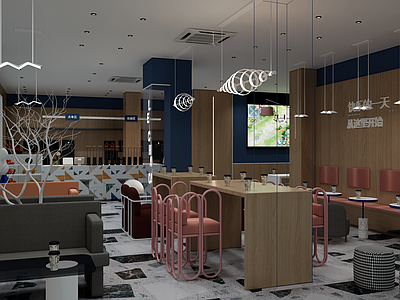 现代奶茶店