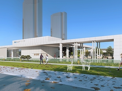 现代风格住宅售楼部展示区 方形