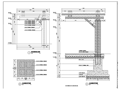 弧形廊架详图 施工图