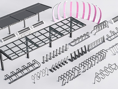 自行车停车架 车棚车架 公用器材