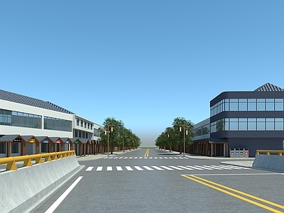 现代路面 自建房 城乡结合部