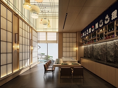 日式餐厅包房 网红餐厅 特色餐厅 日本餐厅 会所餐厅 豪华包房