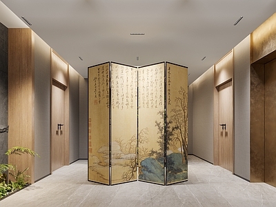新中式办公门厅