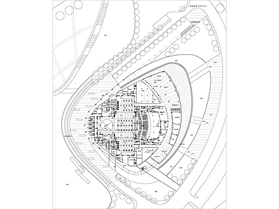 山东东营大剧院 施工图 213 软装方案 213 概念方案 工装平面图