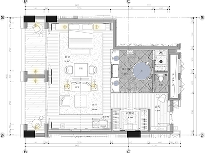 93㎡标准酒店套房 施工图 客房