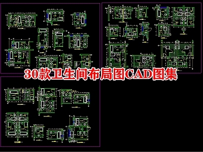 30款卫生间布局图图集 施工图