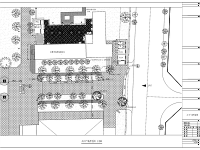 入口广场绿化设计图 施工图