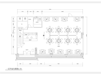 890㎡川菜馆中餐厅室内 施工图